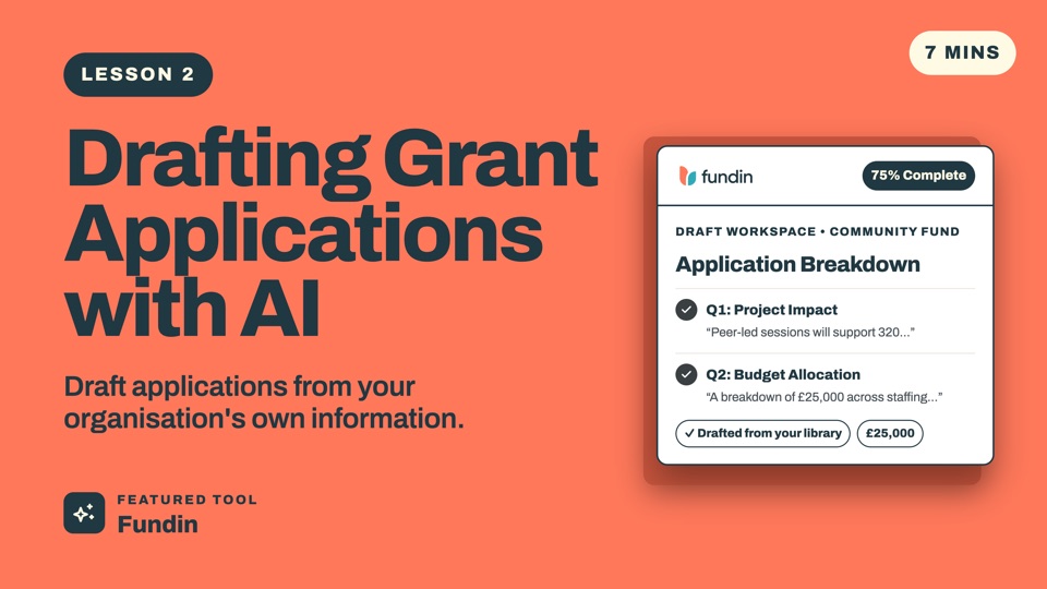 Lesson 2: Drafting grant applications with AI