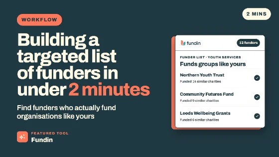 Workflow: building a targeted list of funders in under 2 minutes
